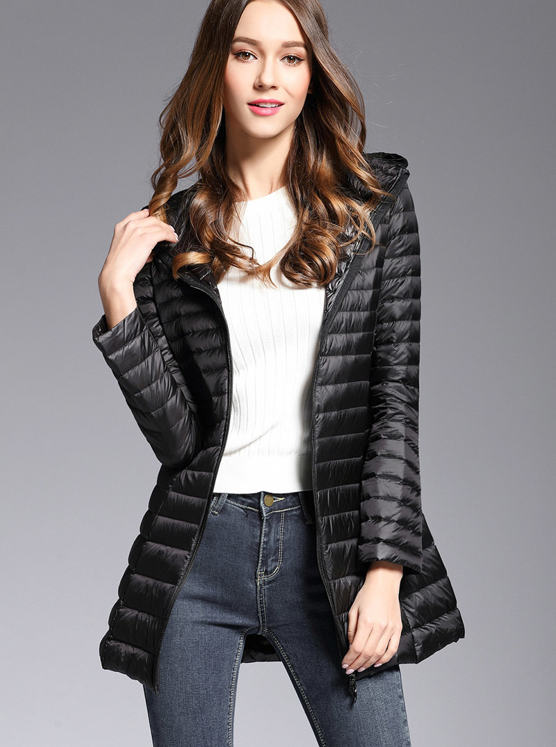 Women's Down Parkas Woman Spring Padded Hooded Long Jacket White Duck Down Female Overcoat Ultra Light Slim Solid Jackets Coat Portable Parkas 22