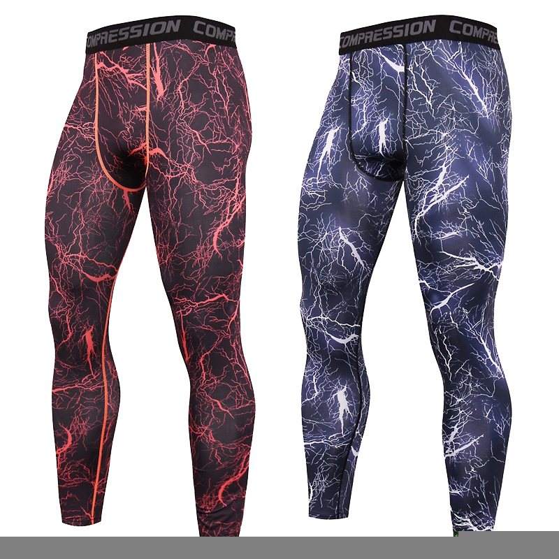 Men's Pants Tights Man Fitness Compression Leggings Jogging Quick-drying Rashguard Elastic Print Sport Men Gym Clothes Workout 220924
