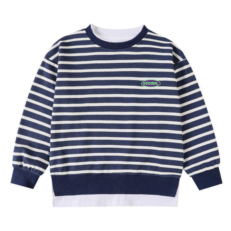 Pullover Spring Autumn Children s Pullovers For Baby Boys Clothes Striped Print Sweatshirt 4 14 Years Teens Kids Cotton Sweatshirts Tops 220924