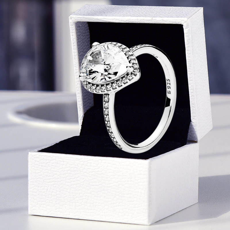 Sparkling Teardrop Halo RING Authentic Sterling Silver Wedding designer Jewelry For Women Girls Original Box Set for Pandora girlfriend Gift Rings
Sparkling Teardrop Halo RING Authentic Sterling Silver Wedding designer Jewelry For Women Girls Original Box Set for Pandora girlfriend Gift Rings