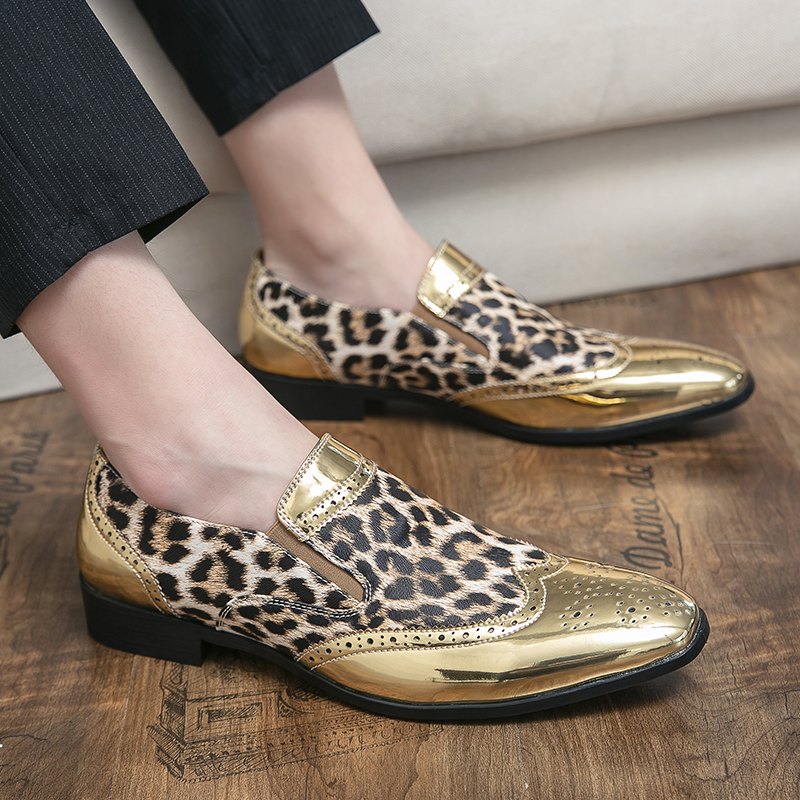 Luxury Bullock Leopard Print Loafers Men Casual Shoes Leather Gold Silver Classic Trend Pointed Slip-on Youth British Daily Party Wedding Business Shoes
Luxury Bullock Leopard Print Loafers Men Casual Shoes Leather Gold Silver Classic Trend Pointed Slip-on Youth British Daily Party Wedding Business Shoes