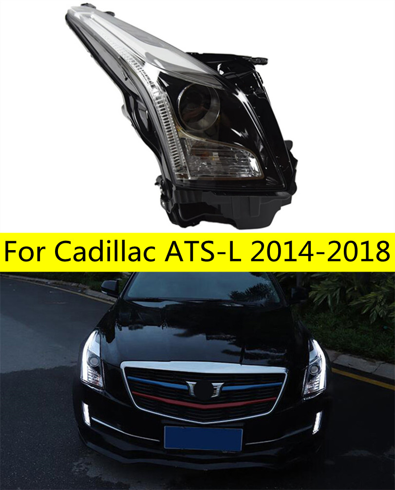 Auto Tuning Headlights For Cadillac ATS-L 20 14-20 18 Bi-Xenon Beam Fog Lights LED Turn Signal Running Lights
