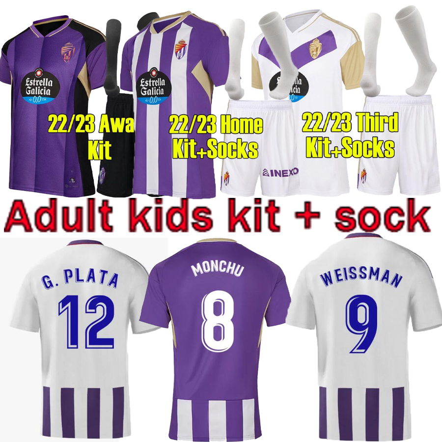 2022 2023 Real Valladolid SERGIO LEON Soccer Jerseys Mens kids OSCAR PLANO AGUADO WEISSMAN Home White Purple Away Football Shirt
2022 2023 Real Valladolid SERGIO LEON Soccer Jerseys Mens kids OSCAR PLANO AGUADO WEISSMAN Home White Purple Away Football Shirt