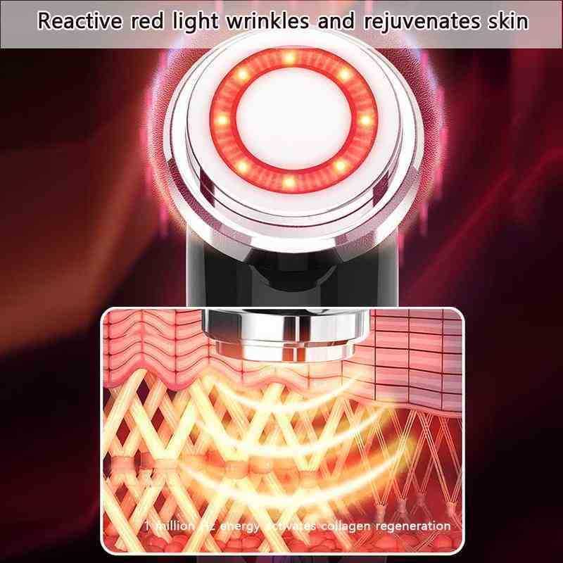 Ems Led Face Lift Machine Ultrasonic Skin Scrubber Facial Massager Ion Acne Blackhead Remover Peeling Shovel Cleaner 220516
