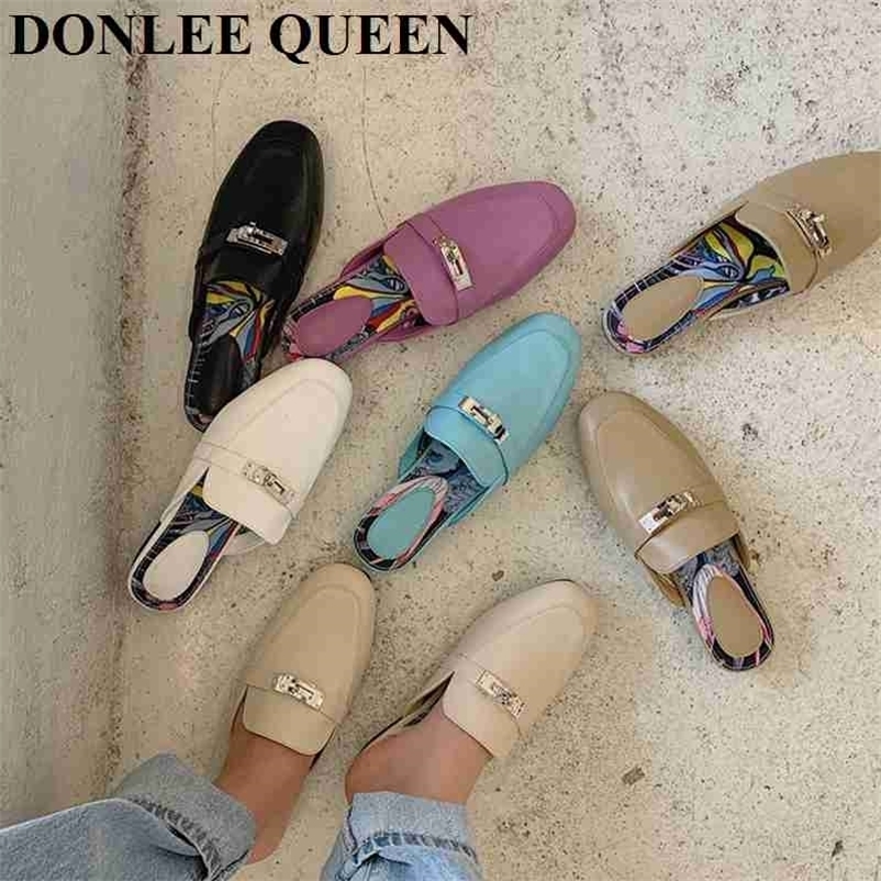 Slippers Women Flat Fashion Metal Chain Close Toe Mule Shoes Slip On Casual Loafers Brand Slides Flip Flops Zapatos De Mujer 220923, Khaki
Slippers Women Flat Fashion Metal Chain Close Toe Mule Shoes Slip On Casual Loafers Brand Slides Flip Flops Zapatos De Mujer 220923, Khaki