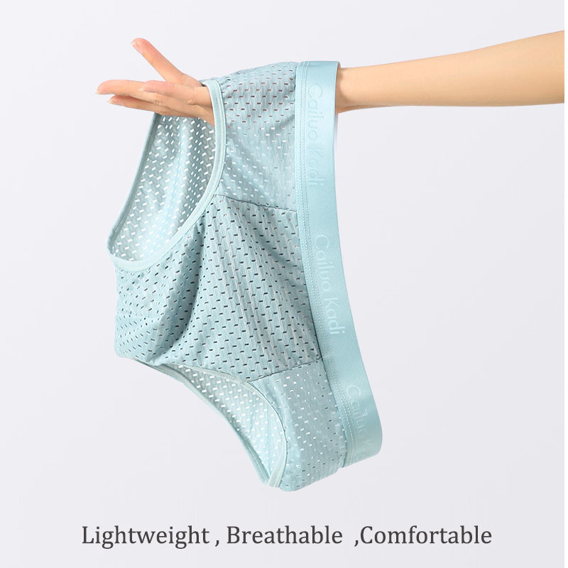 Underpants 5PCSLot Mesh Hole Graphene men brief s briefs underwear sexy 's man 220924