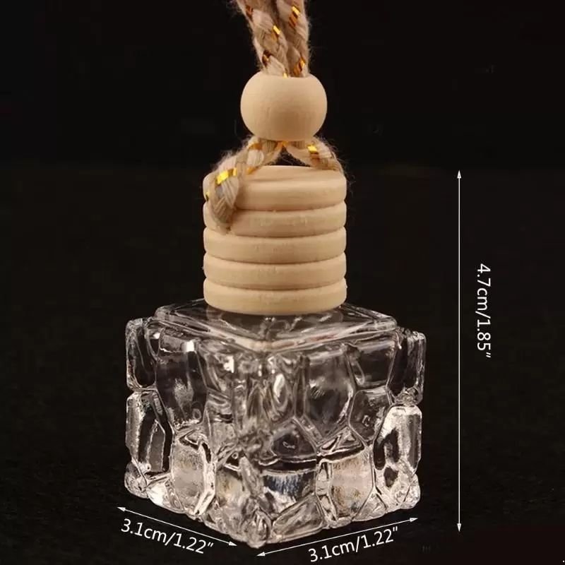 Car Perfume Bottle Diffusers Pendant Ornament Air Freshener for Essential Oils Fragrance Empty Glass Bottles Home FY528