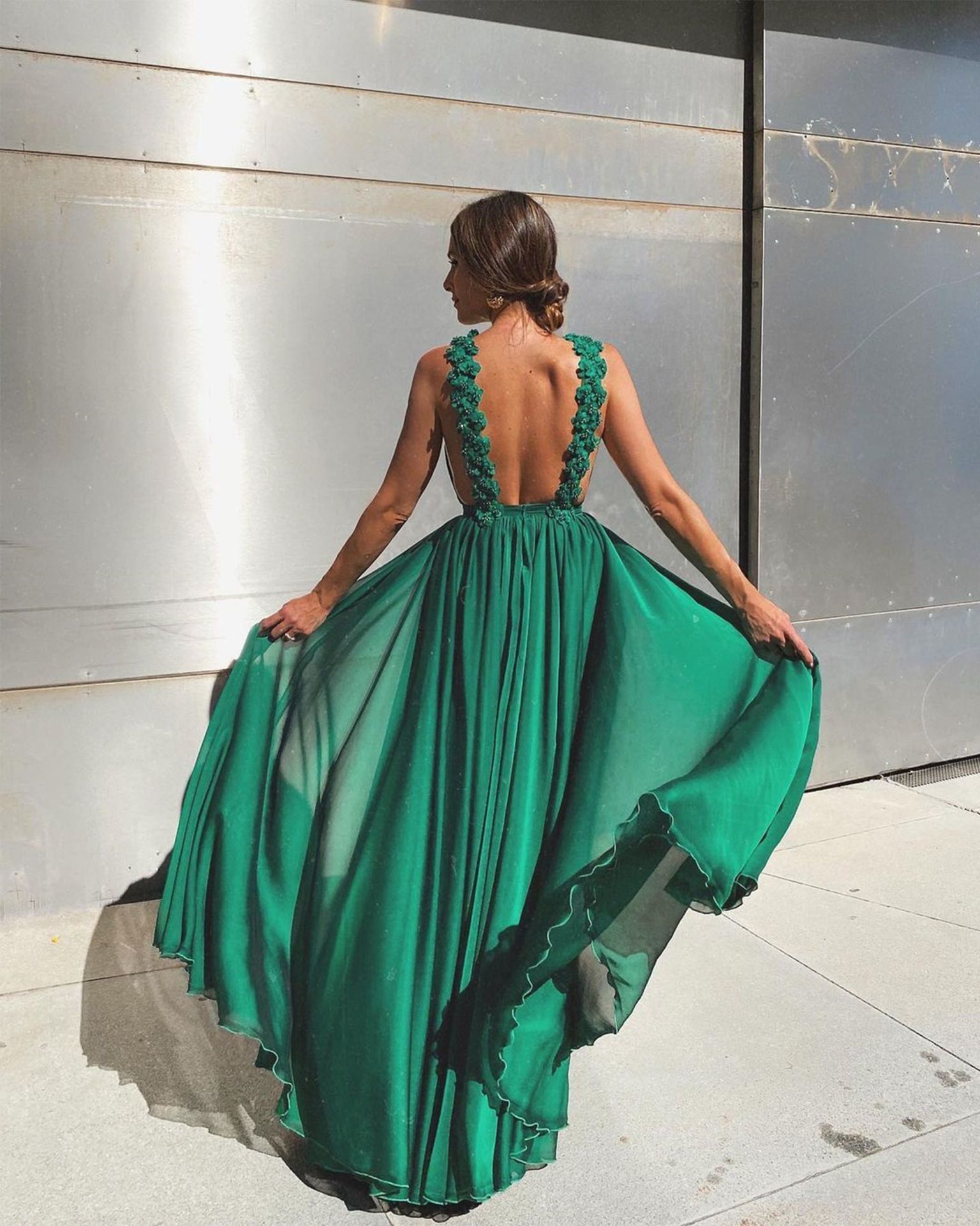 Party Dresses Simple Green Sleeveless A Line Sexy Backless Prom Dresses Women Elegant Long Vestidos De Noche Evening Robes Cocktail Gowns 220923