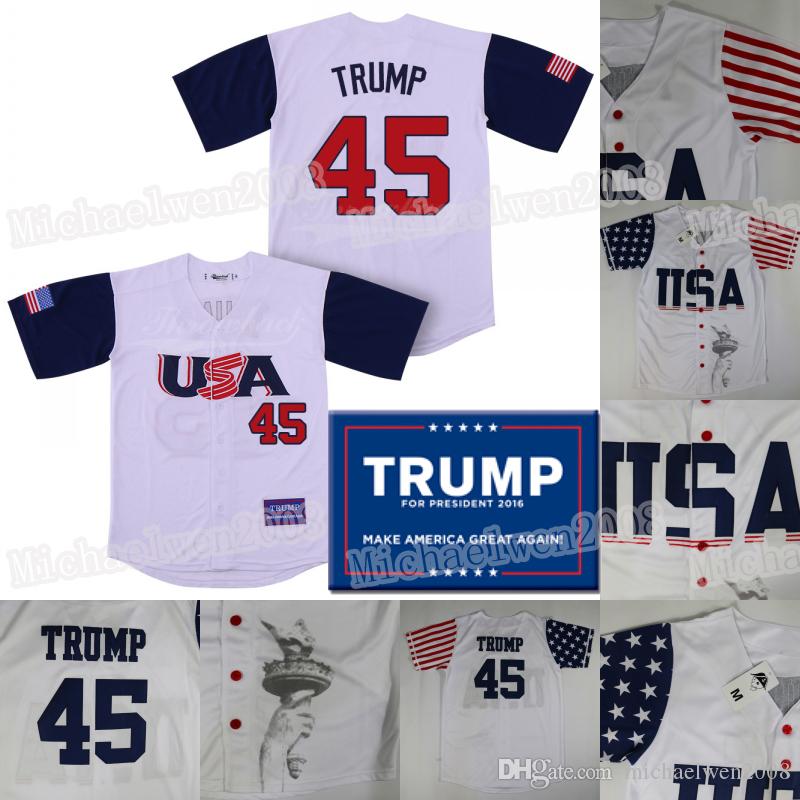 baseball 45 Donald Trump USA Baseball Jersey Commemorative Edition MAGA Mak American Great Again Baseball Jerseys 100% Stitched, White
baseball 45 Donald Trump USA Baseball Jersey Commemorative Edition MAGA Mak American Great Again Baseball Jerseys 100% Stitched, White