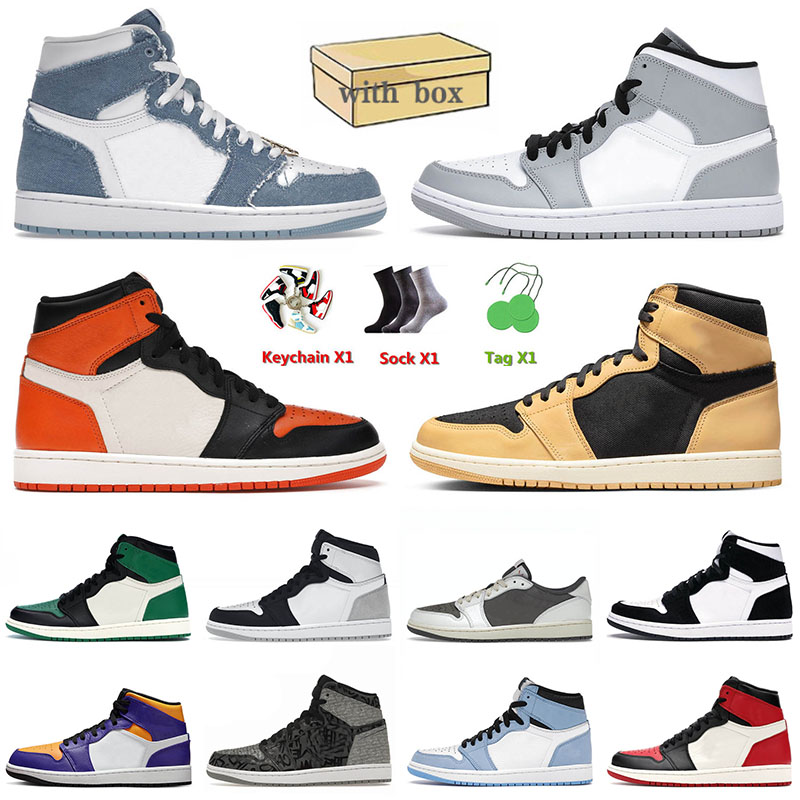 1 1s Men Basketball Shoes Jumpman Denim Light Smoke Grey Heirloom Seafoam Chicago Twist Mens Women Jorden1s J1 Sports Trainers Sneakers 36-46, A80 taxi 36-46
1 1s Men Basketball Shoes Jumpman Denim Light Smoke Grey Heirloom Seafoam Chicago Twist Mens Women Jorden1s J1 Sports Trainers Sneakers 36-46, A80 taxi 36-46