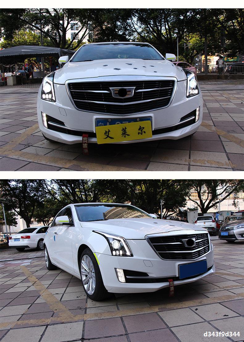 Auto Headlights For Cadillac ATS-L 20 14-20 18 ATS L Headlights LED DRL Running Lights Bi-Xenon Beam Fog Lights Angel Eyes