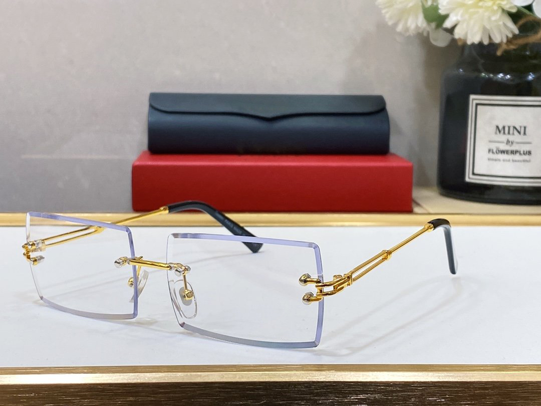 mens designer sunglasses women oversized sunglasses gold metal alloy eyeglasses frameless polarized uv4 fashion rectangle two chain luxury sun gl
