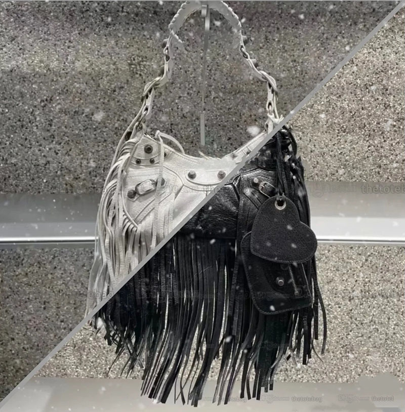 Le Cagole Xs Shoulder Bag In White Arena Lambskin With Fringes Adjustable Shoulder Strap Zipped Pouch Crossbody Luxurys Designer Women's Motorcycle Bags, Customize
Le Cagole Xs Shoulder Bag In White Arena Lambskin With Fringes Adjustable Shoulder Strap Zipped Pouch Crossbody Luxurys Designer Women's Motorcycle Bags, Customize