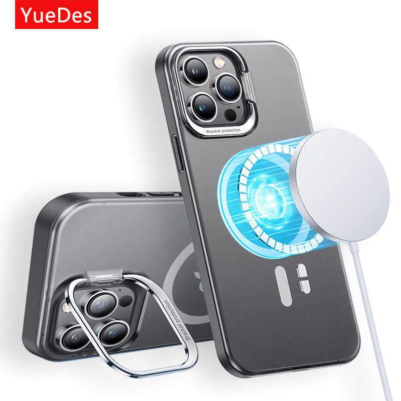 Cell Phone Cases Luxury Magnetic Metal Lens Stand Matte Phone Case For iPhone 12 13 14 Pro Max For Mag Wireless Magnet Charging Back Cover Cases T220921, Not-magnetic black
Cell Phone Cases Luxury Magnetic Metal Lens Stand Matte Phone Case For iPhone 12 13 14 Pro Max For Mag Wireless Magnet Charging Back Cover Cases T220921, Not-magnetic black