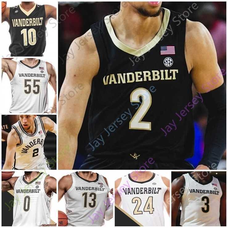 Mitch Custom Vanderbilt Commodores Basketball Jersey NCAA College Aaron Nesmith Saben Lee Scotty Pippen Jr. Clevon Brown Evans Dylan Disu Garland