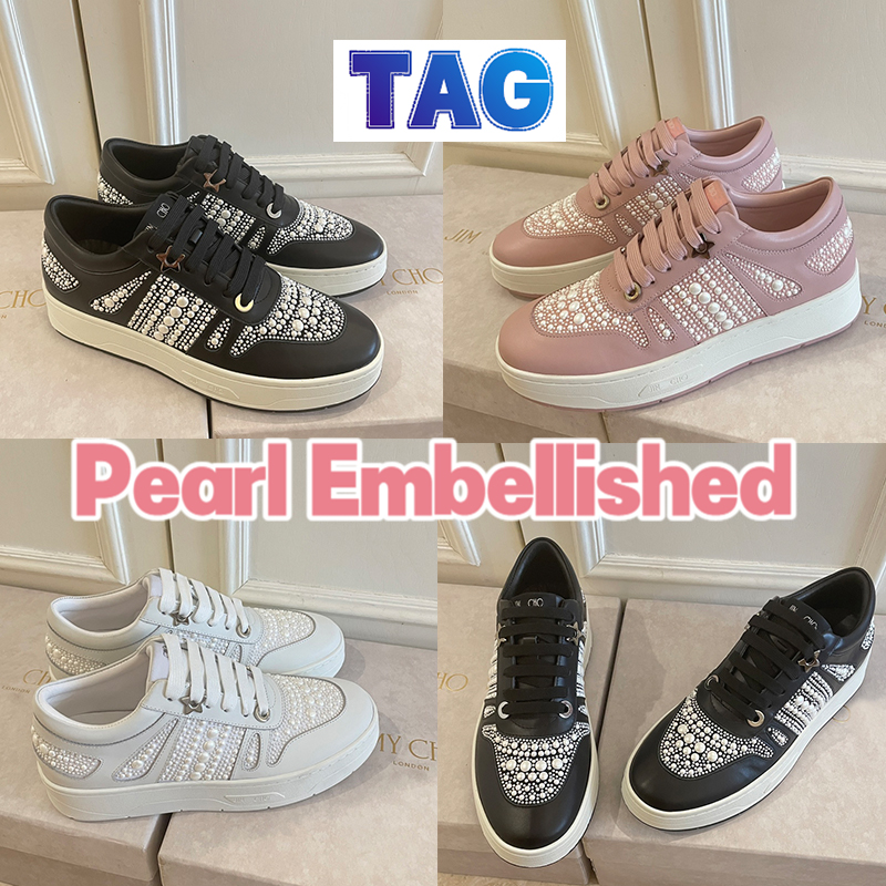 Designer Calfskin Casual Shoes London Cho Hawaii Sneaker Pearl Embellished women sneakers with box flat Leather breathable black white rose pink women trainers, Shoes box
Designer Calfskin Casual Shoes London Cho Hawaii Sneaker Pearl Embellished women sneakers with box flat Leather breathable black white rose pink women trainers, Shoes box