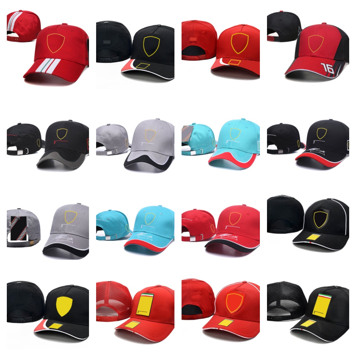 2022 new F1 racing cap Formula1 team logo baseball cap new full embroidered sun hat
