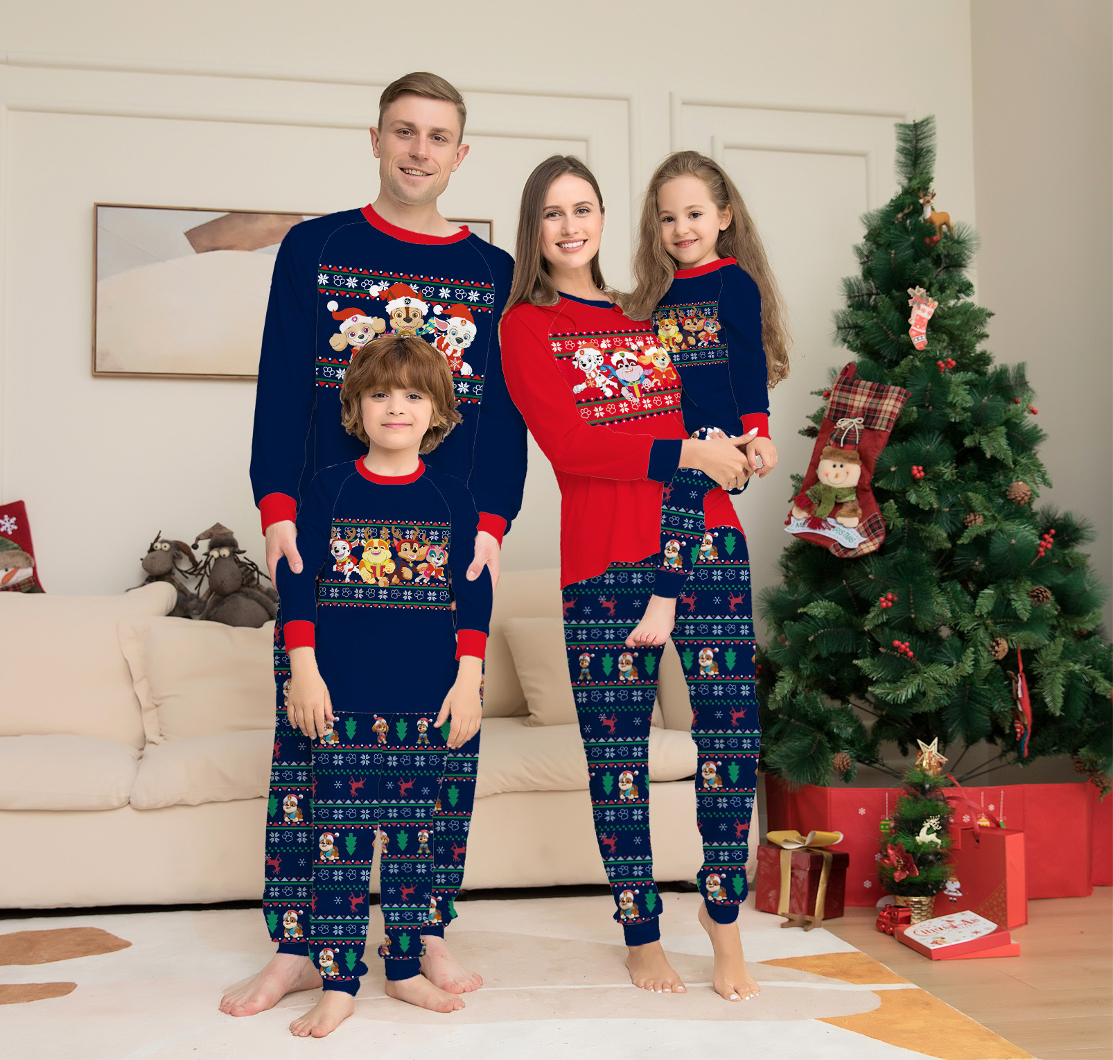 Family Matching Outfits Christmas Pajamas Family Xmas Fashion Print Quality Family Matching Outfits Holiday Baby Clothes Home Parent Child Sets 220922