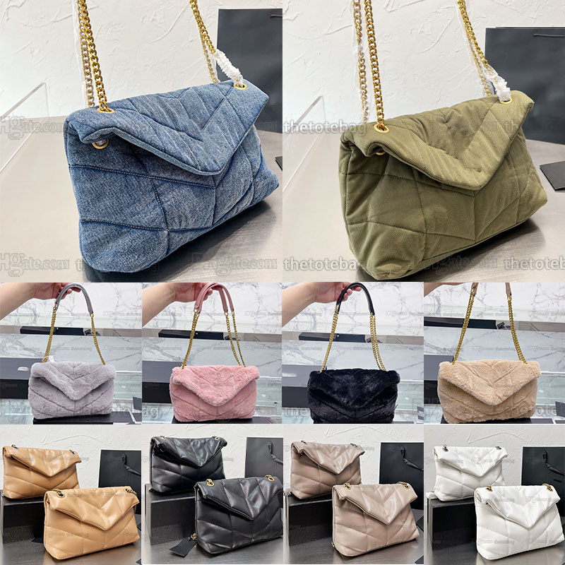 Puffer Medium Chain Bag In Denim And Suede Smooth Leather Chain Flap Large Shoulder Crossbody Bags Women Small Luxury Designer Fashion Black Matelasse Purse, Customize
Puffer Medium Chain Bag In Denim And Suede Smooth Leather Chain Flap Large Shoulder Crossbody Bags Women Small Luxury Designer Fashion Black Matelasse Purse, Customize