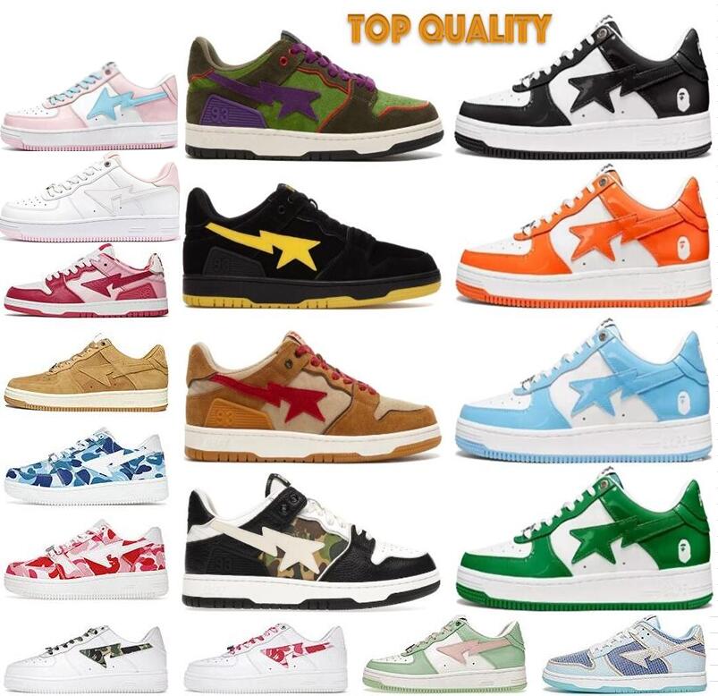 designer mens women casual shoes platform sneakers Bapestas Baped Sk8 Sta Black White Green Orange Bapesta Dunks Low Sports Trainers Plate-forme, With tag 
designer mens women casual shoes platform sneakers Bapestas Baped Sk8 Sta Black White Green Orange Bapesta Dunks Low Sports Trainers Plate-forme, With tag