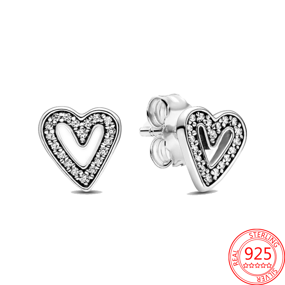 New Popular 925 Sterling Silver Sparking Crown Hoop Earrings Fashion Birthday Gifts Ladies Jewelry Fashion Accessories