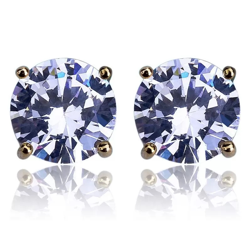 8mm Hip Hop Stud Earrings Silver Gold Plated CZ Earring Mens Womens Earing Ear Ring Women Men designer earings luxury Jewelry Gifts