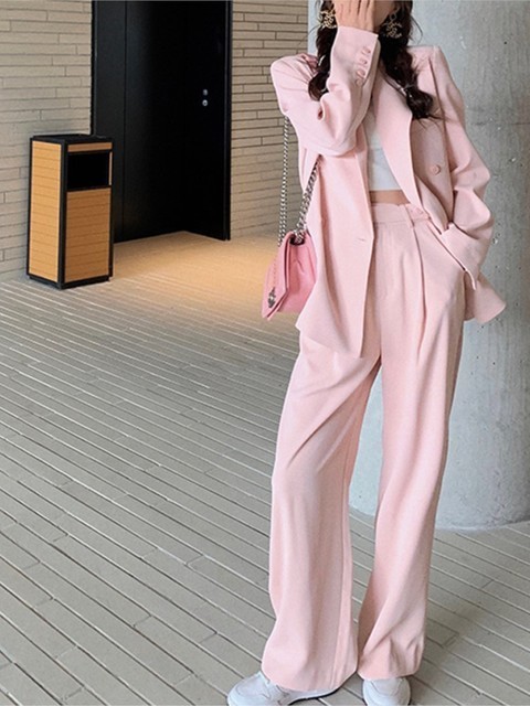 Women's Two Piece Pants Bella Women Office White Suit TwoPiece Pantsuit Elegant Blazer Female Set Casual Loose Pants Jacket Work Clothes 220922