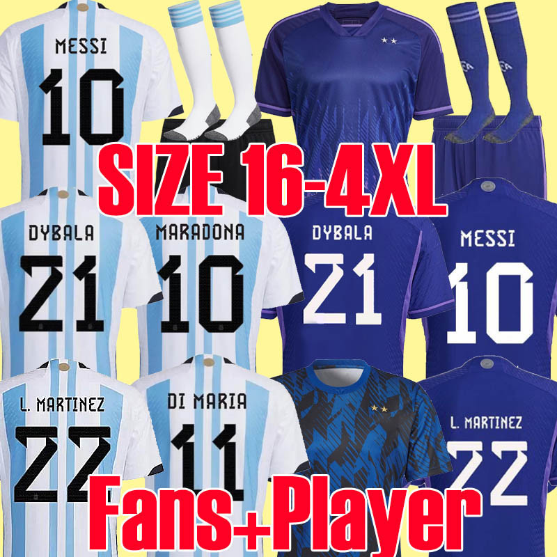 22 23 Argentina soccer Jersey Fans Player version ROMERO DYBALA AGUERO Maradona football shirt 2022 2023 Men Kids sets uniform argentine di maria camiseta de futbol, 22 23 3rd patch
22 23 Argentina soccer Jersey Fans Player version ROMERO DYBALA AGUERO Maradona football shirt 2022 2023 Men Kids sets uniform argentine di maria camiseta de futbol, 22 23 3rd patch