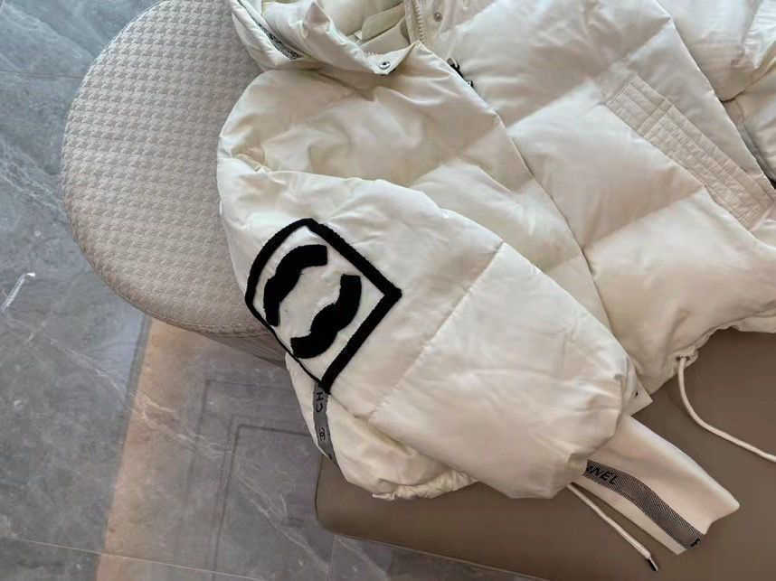 Womans Designer Channel Down JEAN Jacket Autumn And Winter Women Puffer Jackets Coat Embroidery C Lapel Hooded Zipper Casual Short