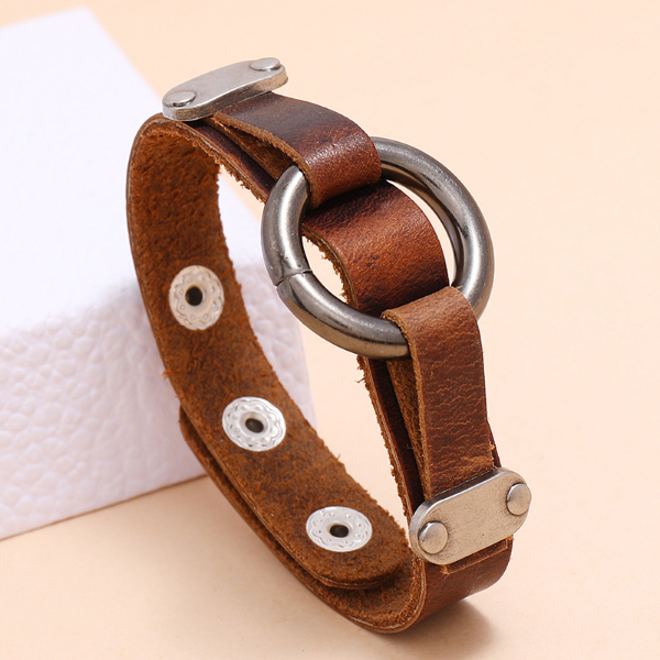 O Ring Charm Leather Bangle Cuff Button Adjustable Bracelet Wristand for Men Women Fashion Jewelry
O Ring Charm Leather Bangle Cuff Button Adjustable Bracelet Wristand for Men Women Fashion Jewelry