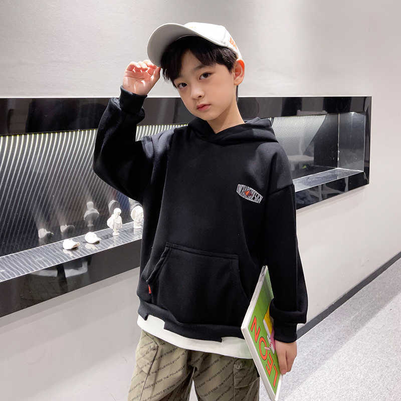 Pullover Fashion Boys Sweatshirt Hoodies Casual Streetwear Loose Harajuku Cool Hoodie Clothes for Teens 6 8 10 12 14 years 220924