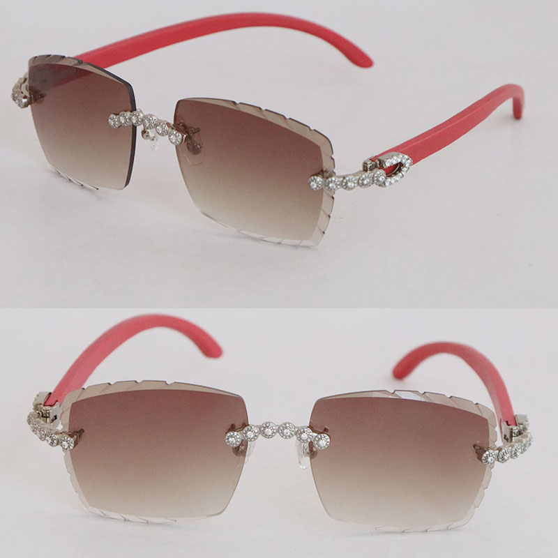 Big Stones Rimless Sunglasses Womans 3524012 Luxury Diamond Set Glasses Men Designer Wood Blinged-Out Sun Glasses Male and Female Red Wooden Metal Eyewear Size 58
Big Stones Rimless Sunglasses Womans 3524012 Luxury Diamond Set Glasses Men Designer Wood Blinged-Out Sun Glasses Male and Female Red Wooden Metal Eyewear Size 58