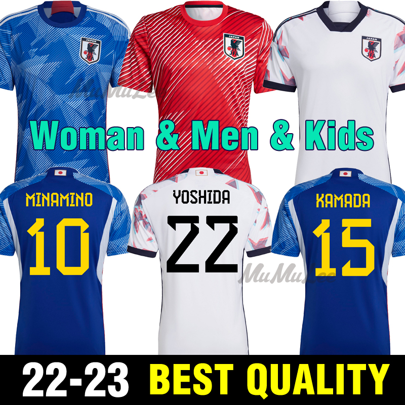 Japan 2022 Soccer Jersey MINAMINO NAGATOMO HARAGUCHI YOSHIDA TSUBASA 2023 ATOM Japanese 22 23 Football Shirt HONDA OSAKO woman men kids kit Player version Fans
Japan 2022 Soccer Jersey MINAMINO NAGATOMO HARAGUCHI YOSHIDA TSUBASA 2023 ATOM Japanese 22 23 Football Shirt HONDA OSAKO woman men kids kit Player version Fans