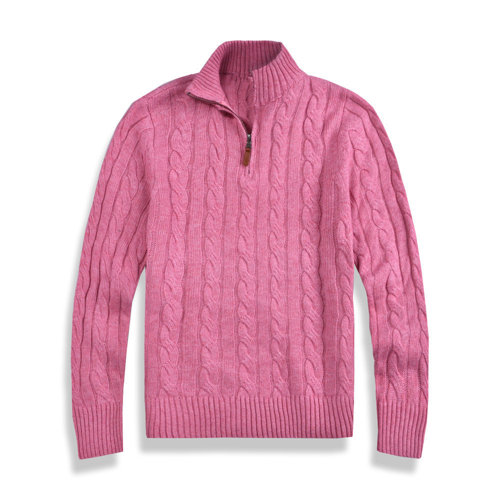 Men's Sweaters Autumn Wool Casual Small Horser Pull Half Zip Ralp Polo Chandail Cardigan Jacket Winter Long Sleeve Sweater Pullover 220927