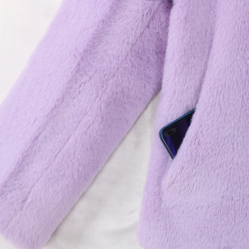 Womens Fur Faux Fur Nerazzurri Short Casual Light Soft Faux Fur Jacket Women Long Sleeve Purple Blue Fall Clothes for Women Fluffy Furry Coat 220927