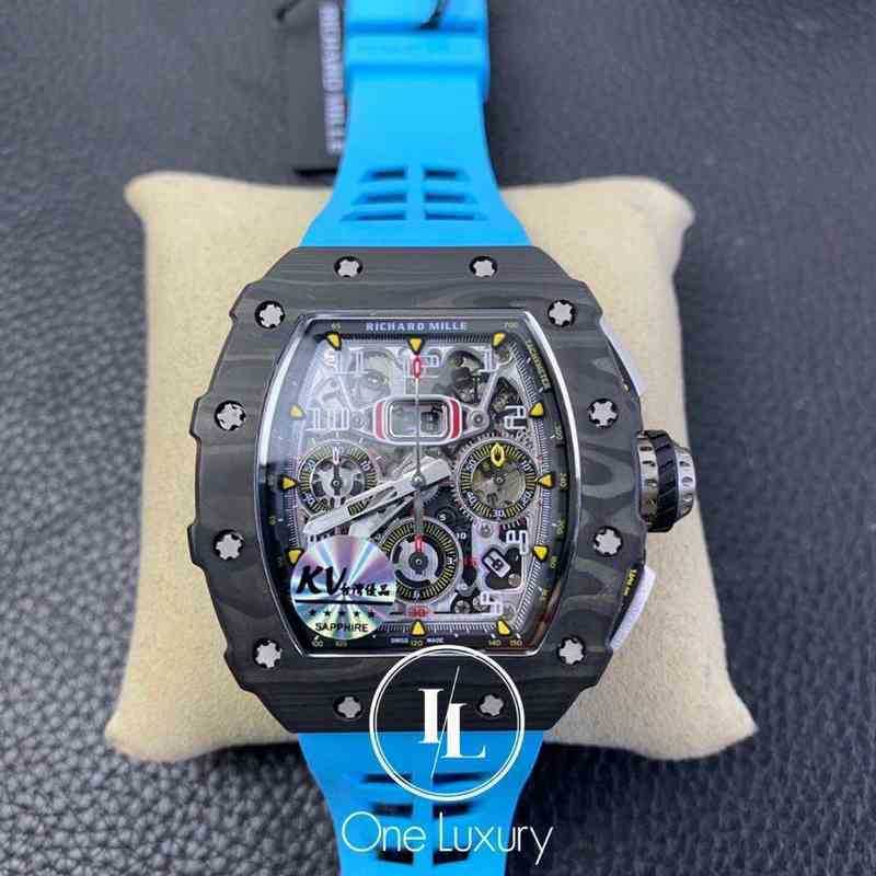 Watches Wristwatch Designer Luxury Mens Mechanical Watch Original 011 Rm11-03 Flyback Chronograph Black Ntpt Carbon Case on Blue Rubber Stra, Green
Watches Wristwatch Designer Luxury Mens Mechanical Watch Original 011 Rm11-03 Flyback Chronograph Black Ntpt Carbon Case on Blue Rubber Stra, Green
