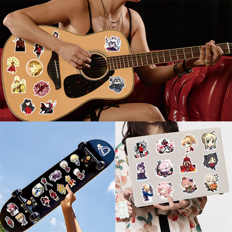 50Pcs Anime Fate Stay Night Stickers Game Graffiti Decals Kids Classic Toys Gift DIY Laptop Phone Fridge Car Cartoon Sticker