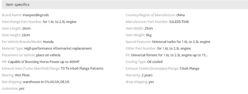 T3 T4 T04E .63 A/R Universal Turbo Turbocharger for 1.6L-2.5L 3.2L-5.0L 400HP For Civic CRX 88-91 D16 D16 Y7 D16Y Charger