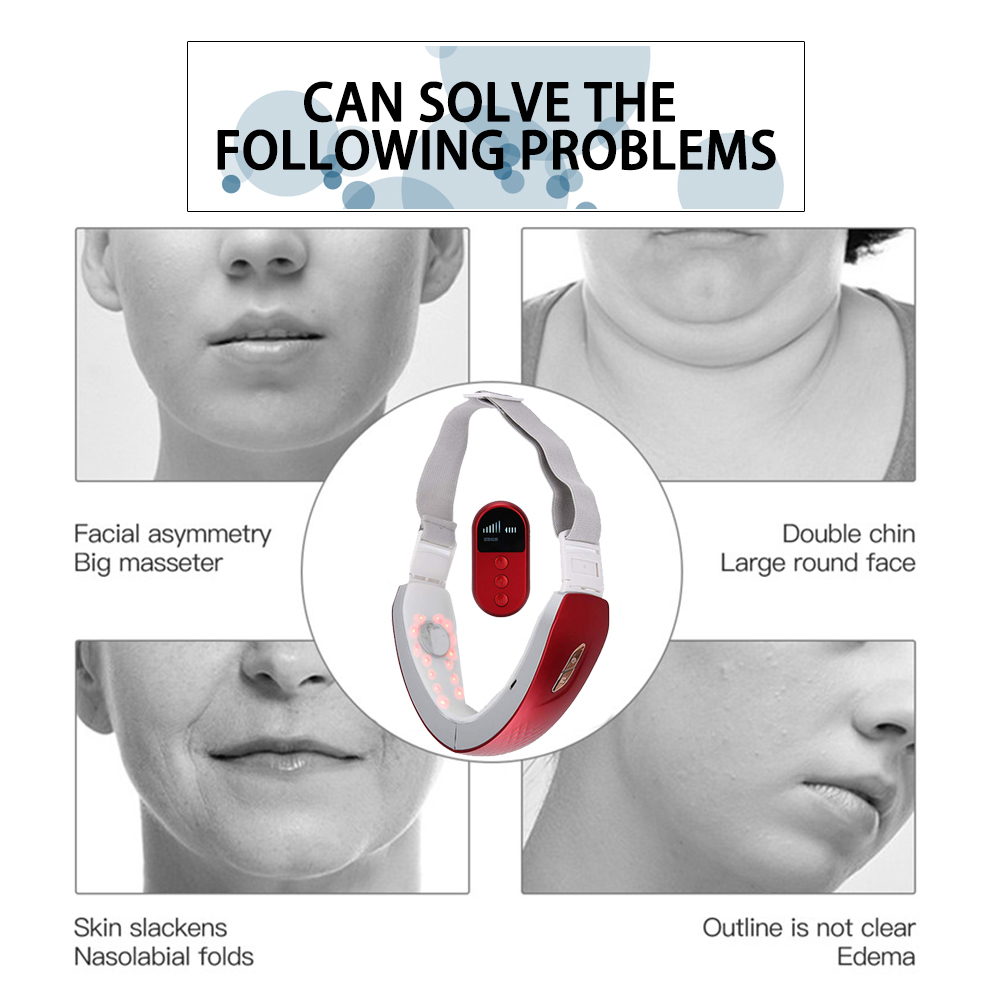 Face Massager V Machine Electric VLine Up Lift Belt Massage LED Skin Beauty Device Double Chin Reducer 220926