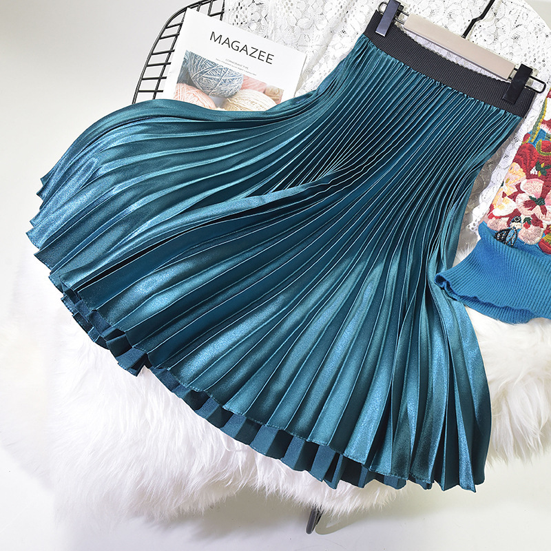 Skirts Women Summer Pleated Skirt Boho White Long Skirt Saias High Waist Women ALine Pink Skirt Khaki Saia Longa Falda Jupe 220924