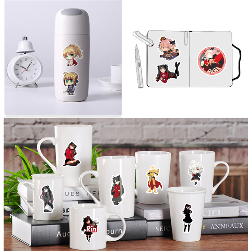 50Pcs Anime Fate Stay Night Stickers Game Graffiti Decals Kids Classic Toys Gift DIY Laptop Phone Fridge Car Cartoon Sticker