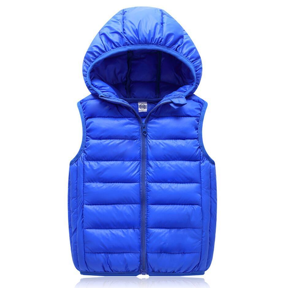 Waistcoat Teenagers Children Warm Autumn Winter Light Down Jacket Vests For Boys Girls Parent-Child Coat Waistcoat Kids Outerwear Hooded 220927