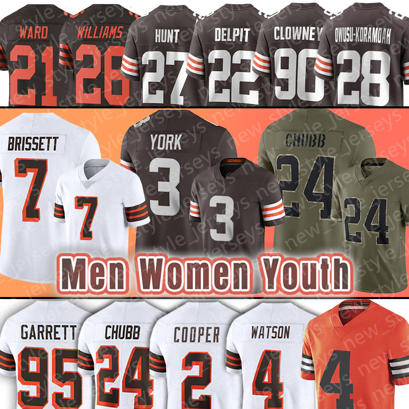 Clevelands 24 Nick Chubb Brown Cade Yorks Football Jerseys Myles Garrett Jacoby Brissett Joel Bitonio Wyatt Teller Denzel Ward Kareem Hunt Deshaun Watson, Men(b lang)
Clevelands 24 Nick Chubb Brown Cade Yorks Football Jerseys Myles Garrett Jacoby Brissett Joel Bitonio Wyatt Teller Denzel Ward Kareem Hunt Deshaun Watson, Men(b lang)