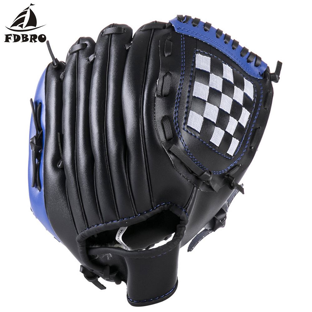 Sports Gloves FDBRO 1pcs Baseball Equipment Baseball Glove PU Thickened Baseball Glove Children Youth Closed Softball Basked Softball Gloves 220924