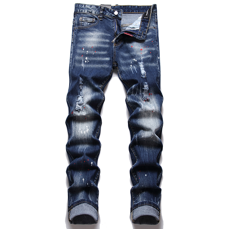 Slim Fit Stretch Blue Men's Jeans Autumn Ripped Paint Inkjet Pants Casual Cotton Denim Streetwear Spring Skinny Pantalones, 1342
Slim Fit Stretch Blue Men's Jeans Autumn Ripped Paint Inkjet Pants Casual Cotton Denim Streetwear Spring Skinny Pantalones, 1342