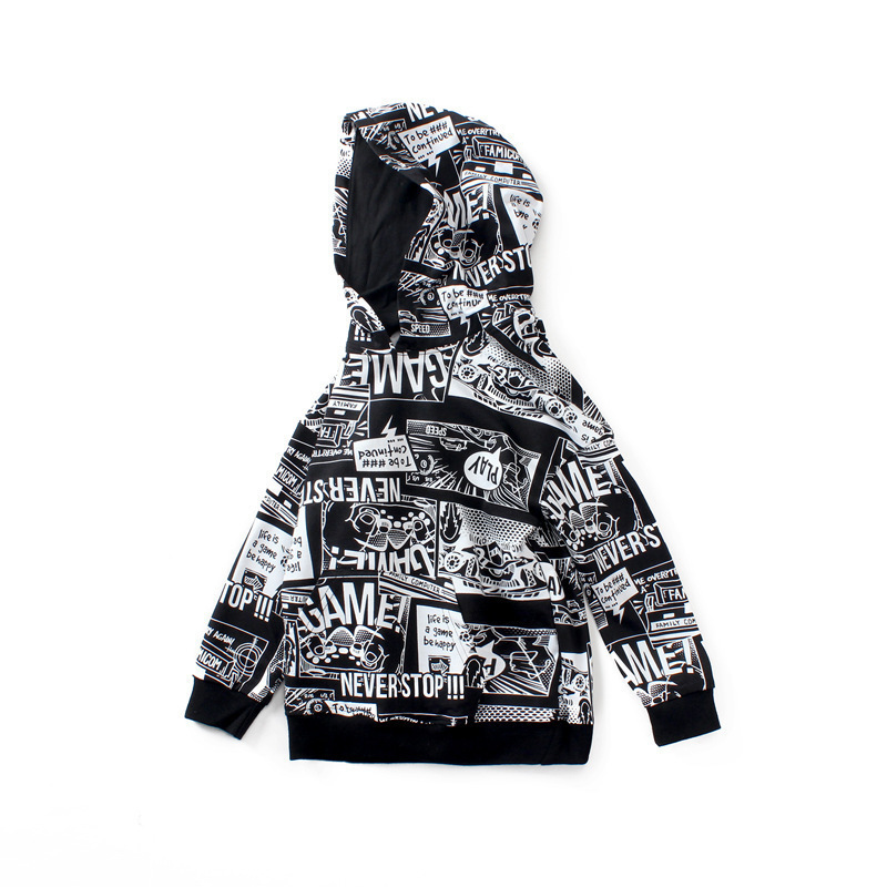 Pullover Kids Hoodies Childen Cartoon Clothes Korean Teenage Boys Loose Sport Tops Spring Long Sleeve Sweatshirts 4 14 Years LP220924