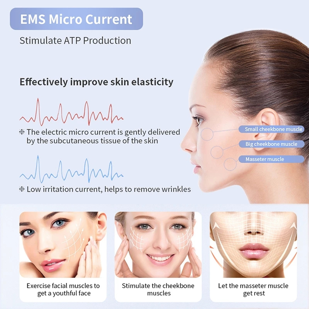 Face Massager V Machine Electric VLine Up Lift Belt Massage LED Skin Beauty Device Double Chin Reducer 220926