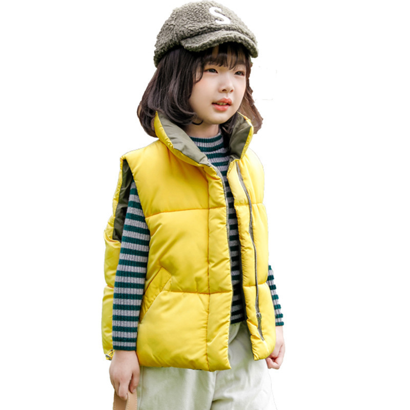 Waistcoat Autumn Winter Children 3-7 Years Baby Warm Parkas Vest Jackets For Girls Boys Down Thicken Cotton Waistcoat Kids Outerwear Tops 220927