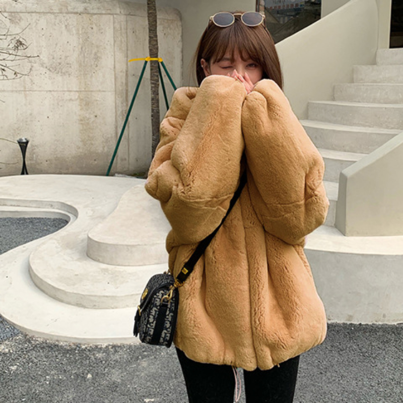 Womens Fur Faux Winter Coat Jacket s for s Fu Streetwear 220927
