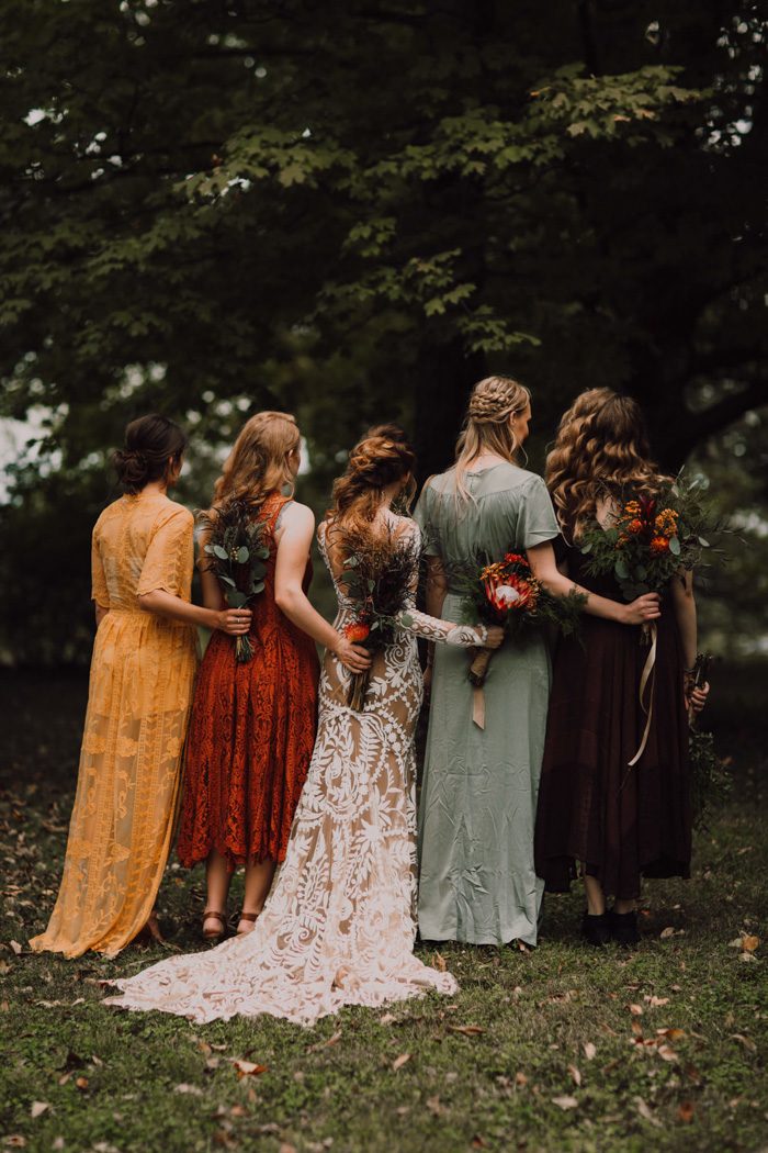 Champagne Bohemian Mermaid Wedding Dresses 2023 Rue de Seine Long Sleeve Lace Applique Backless Country Beach Bridal Gown